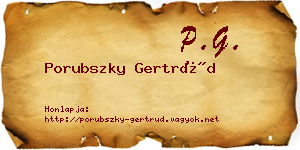 Porubszky Gertrúd névjegykártya
