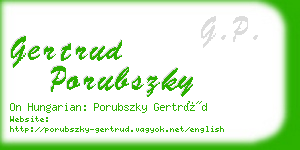 gertrud porubszky business card